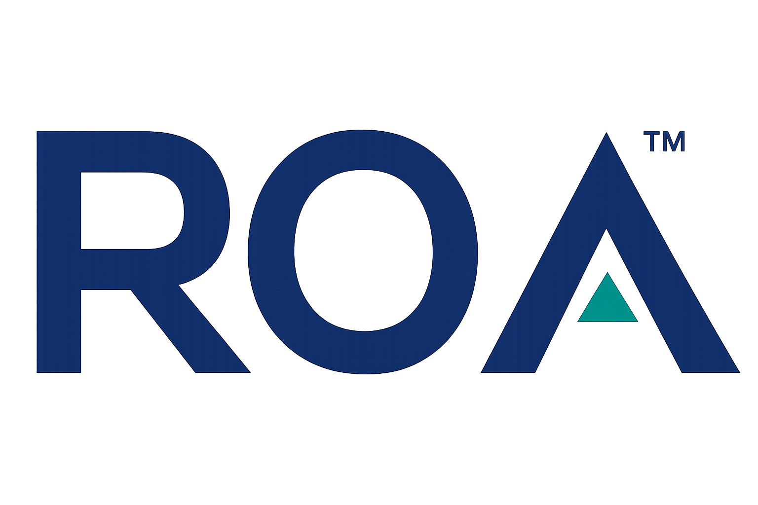 ROA logo with green triangle